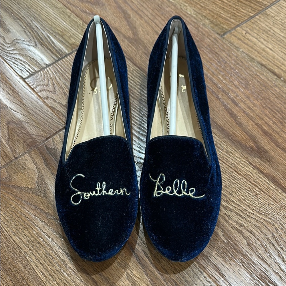 C.Wonder Southern Belle Blue Velvet Loafers 9.5